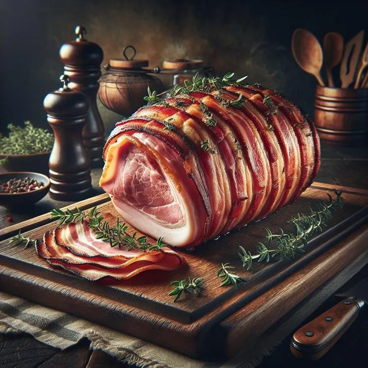 Jak przygotować szynkę pieczoną na plastrach słoniny – przepis krok po kroku