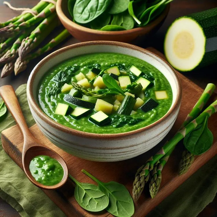 Jak zrobić kremową zupę z szparagów, cukinii i szpinaku – Przepis na zieloną zupe